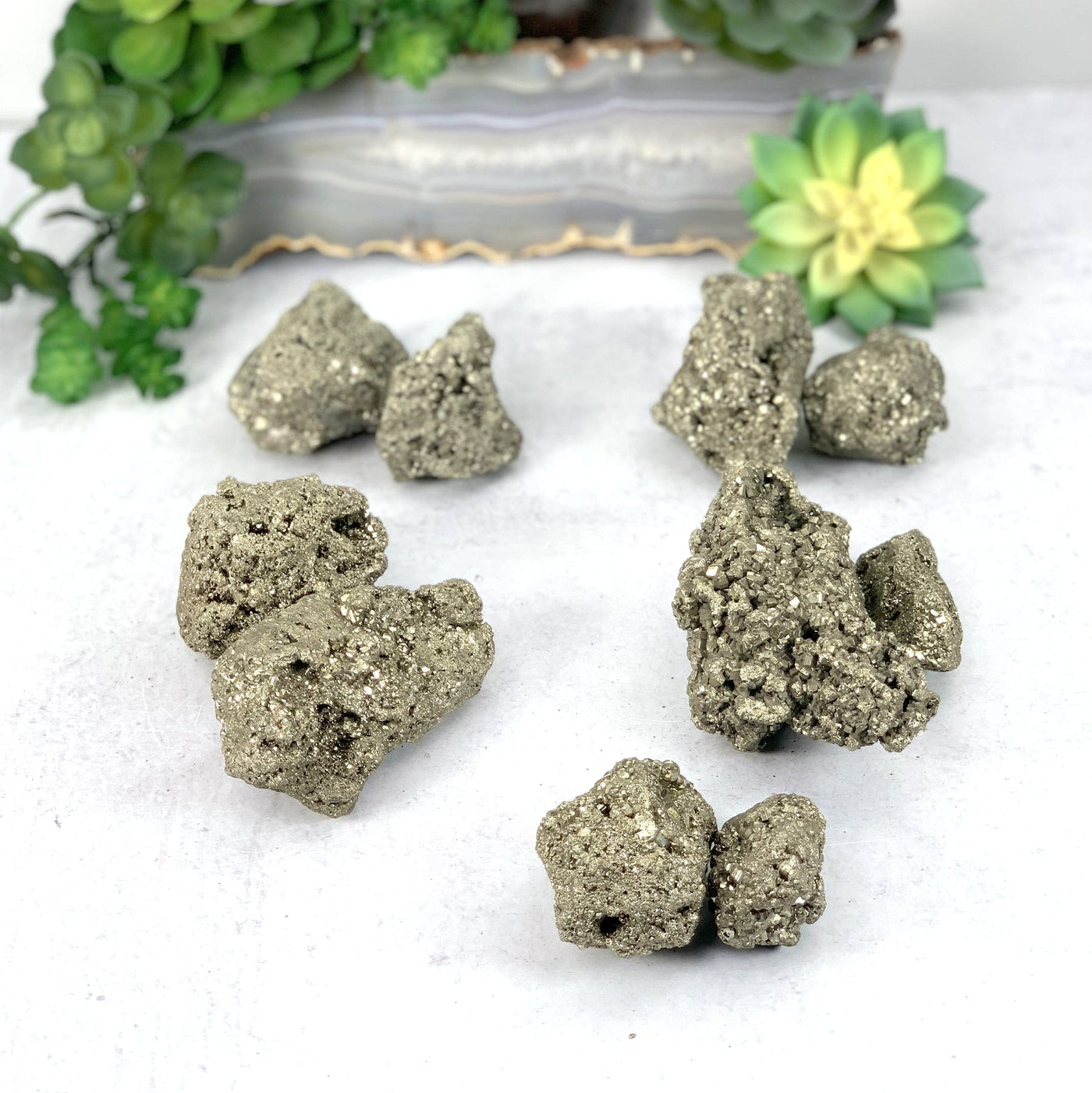 Varity two piece sets of the Pyrite Clusters