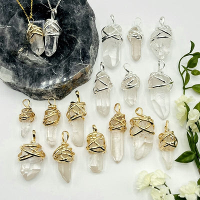 multiple pendants displayed to show the size differences 