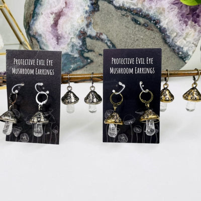 earrings displayed to show the differences in the options available 