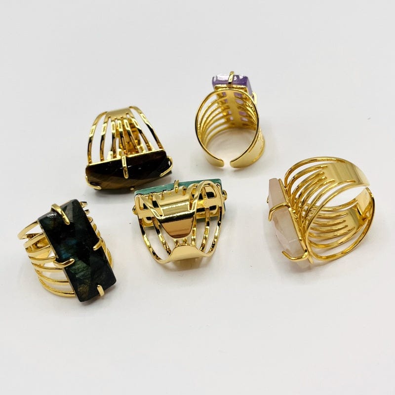 rings displayed in different angles 