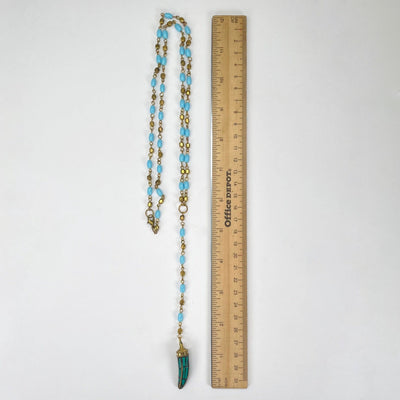 full necklace length with ruler for size reference