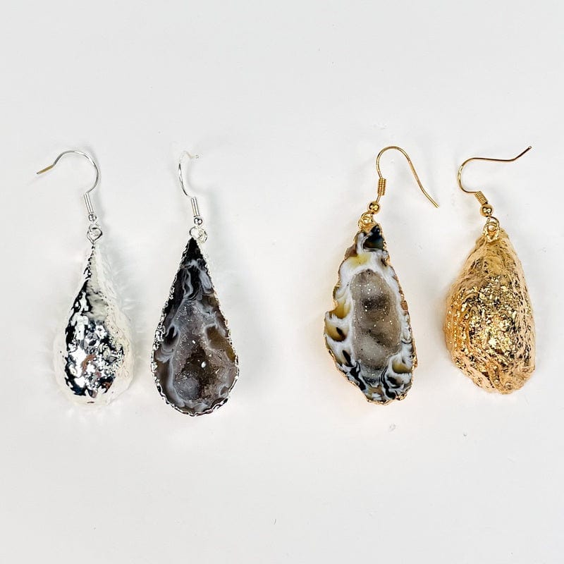 front and back view of the earrings 