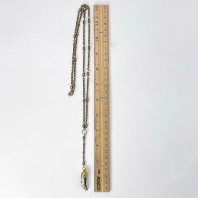whole necklace length with ruler for size reference