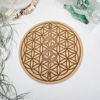 serpent on flower of life grid 
