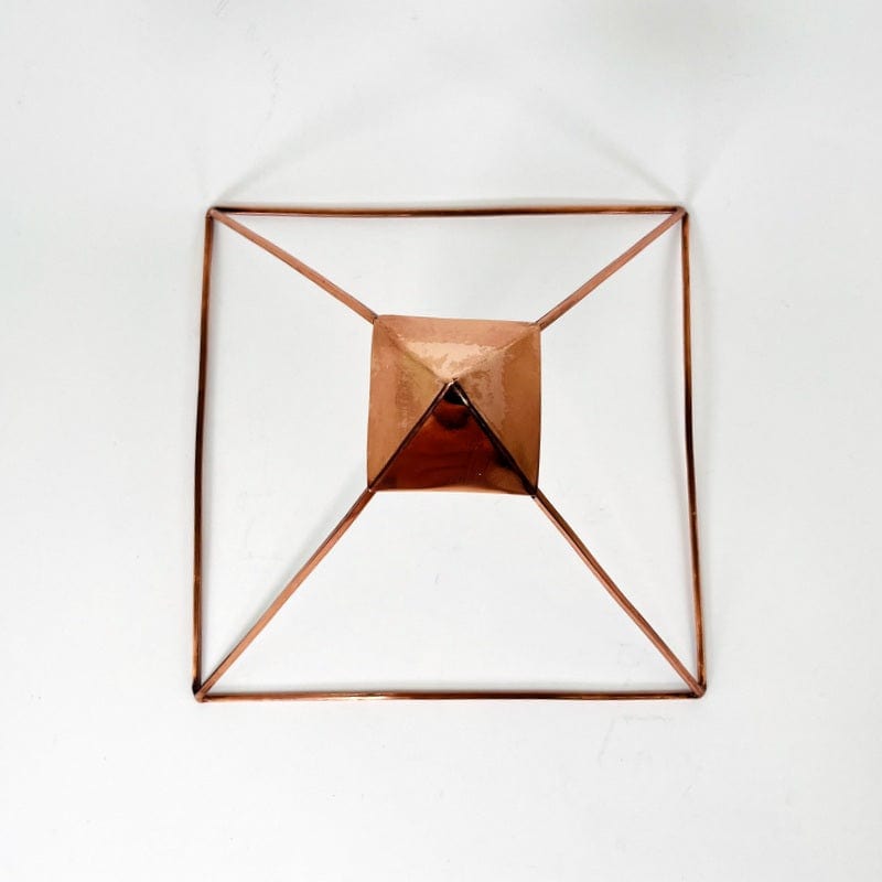 top view of the copper pyramid 