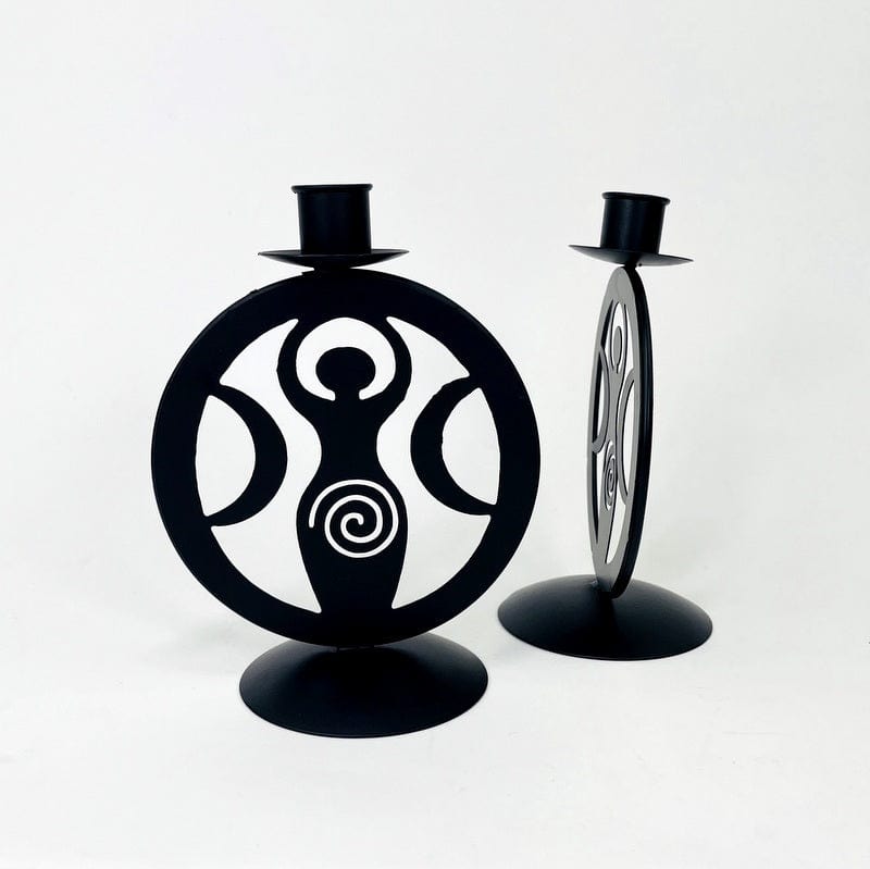 front and side view of the candle holders