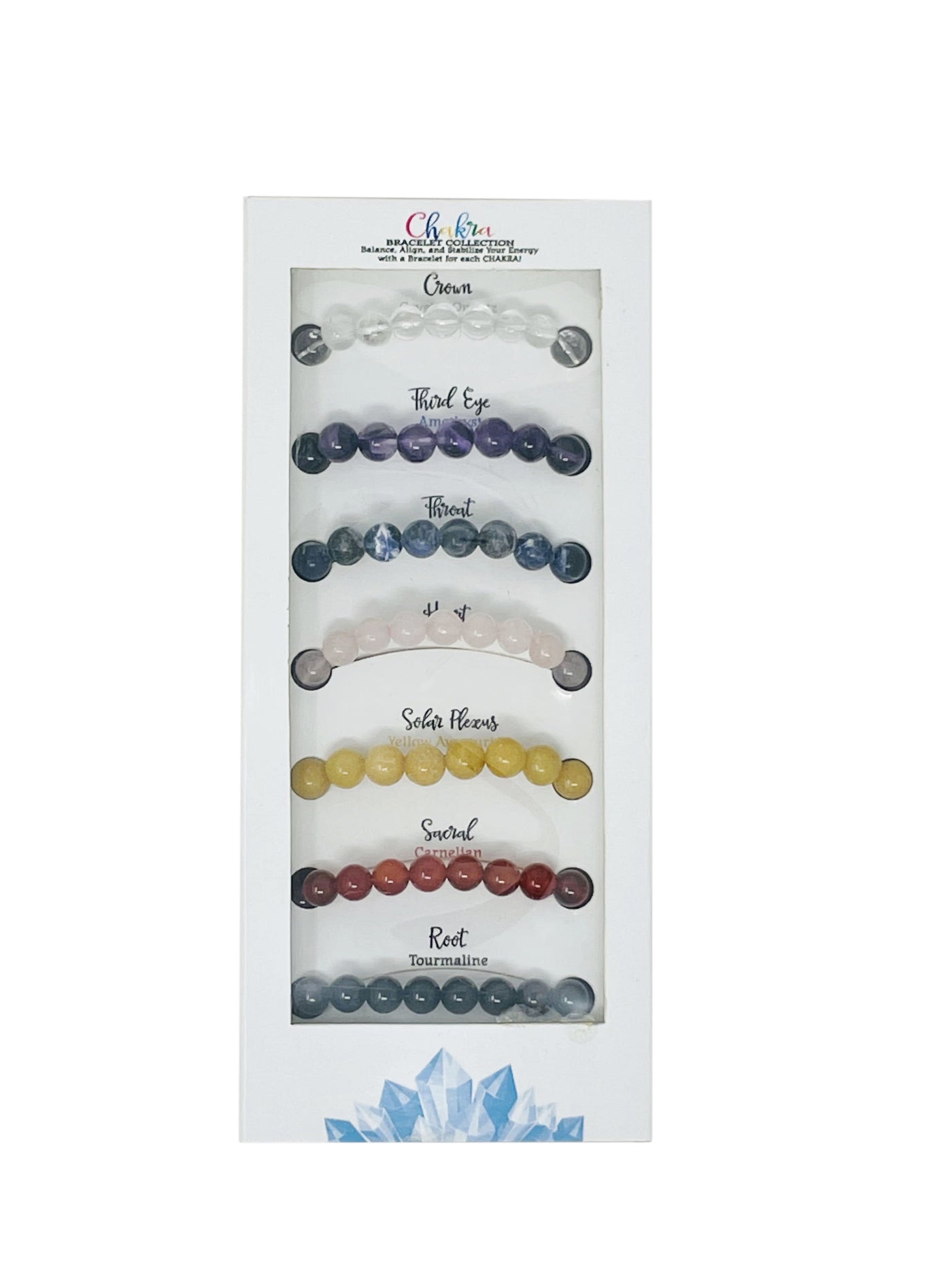 Chakra Bracelet Set - 7 Mala Bead Bracelets in a box