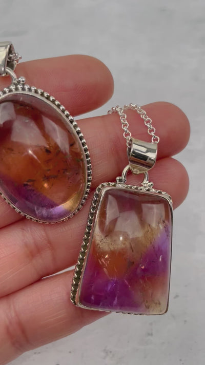 Sterling Silver Ametrine Necklace - You Choose -