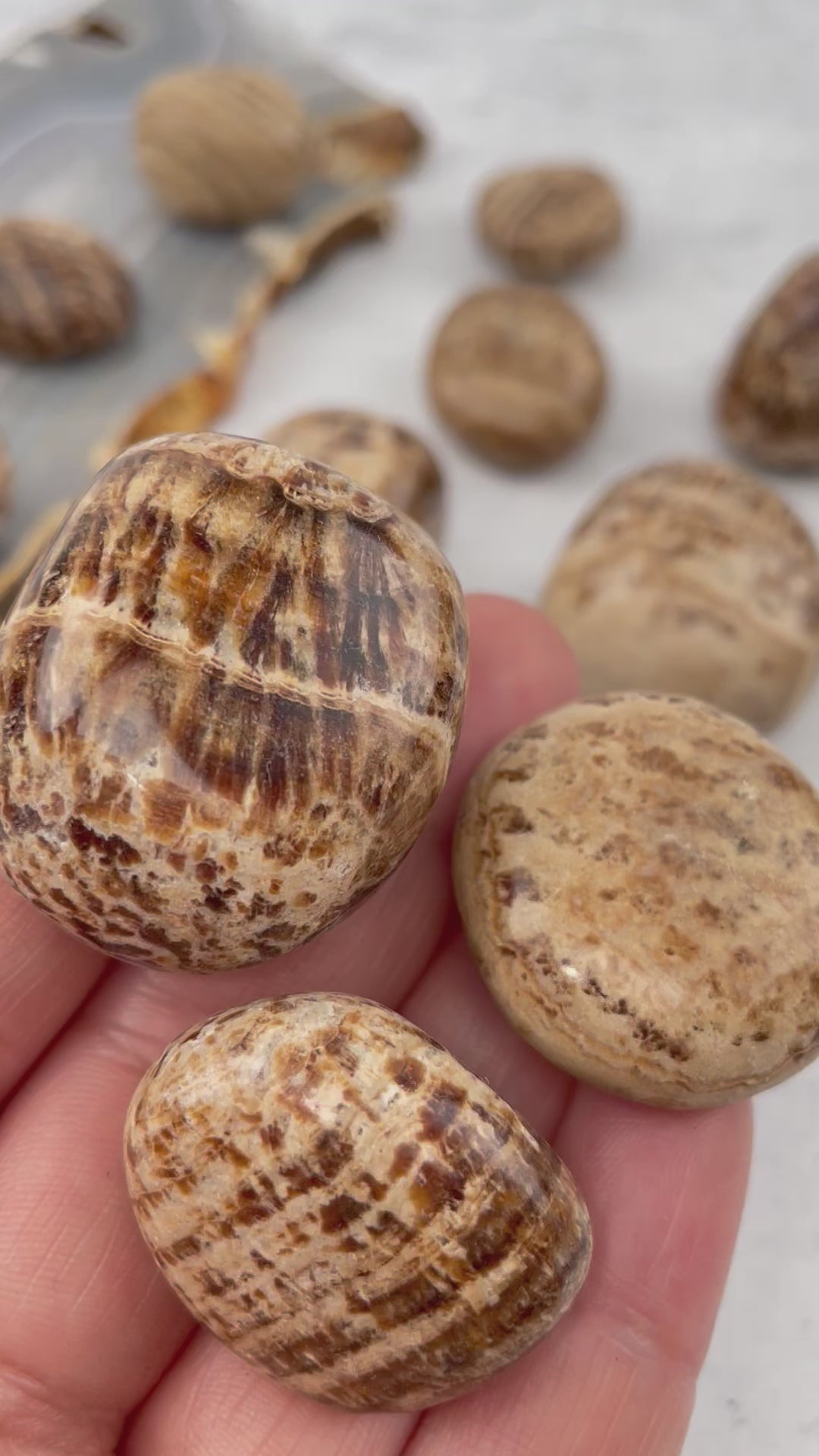 Aragonite Tumbled Stone - Polished Stones - Choose by Weight