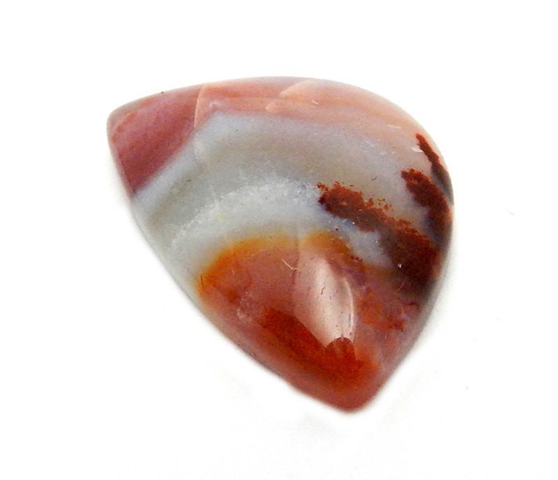 Angled image of an Agate Cabochon to show detail.