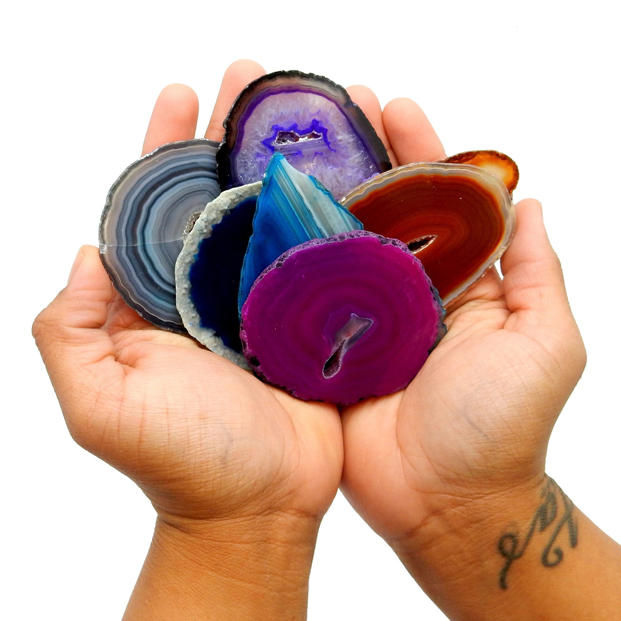 AGATE SLICE Assorted - Perfect for Gift, Art Projects Supplies - Brazi ...