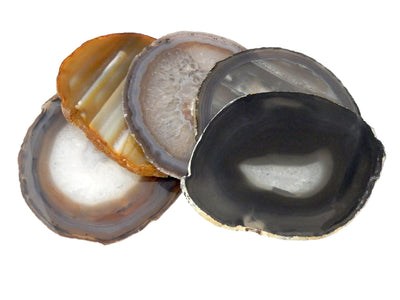 Natural Agate Slice - Agate Slices #7 - 5 stacked together