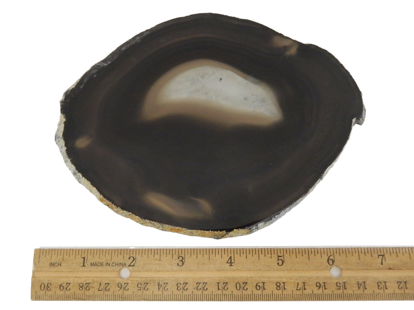 Natural Agate Slice - Agate Slices #7   - with a ruler appr. 7"