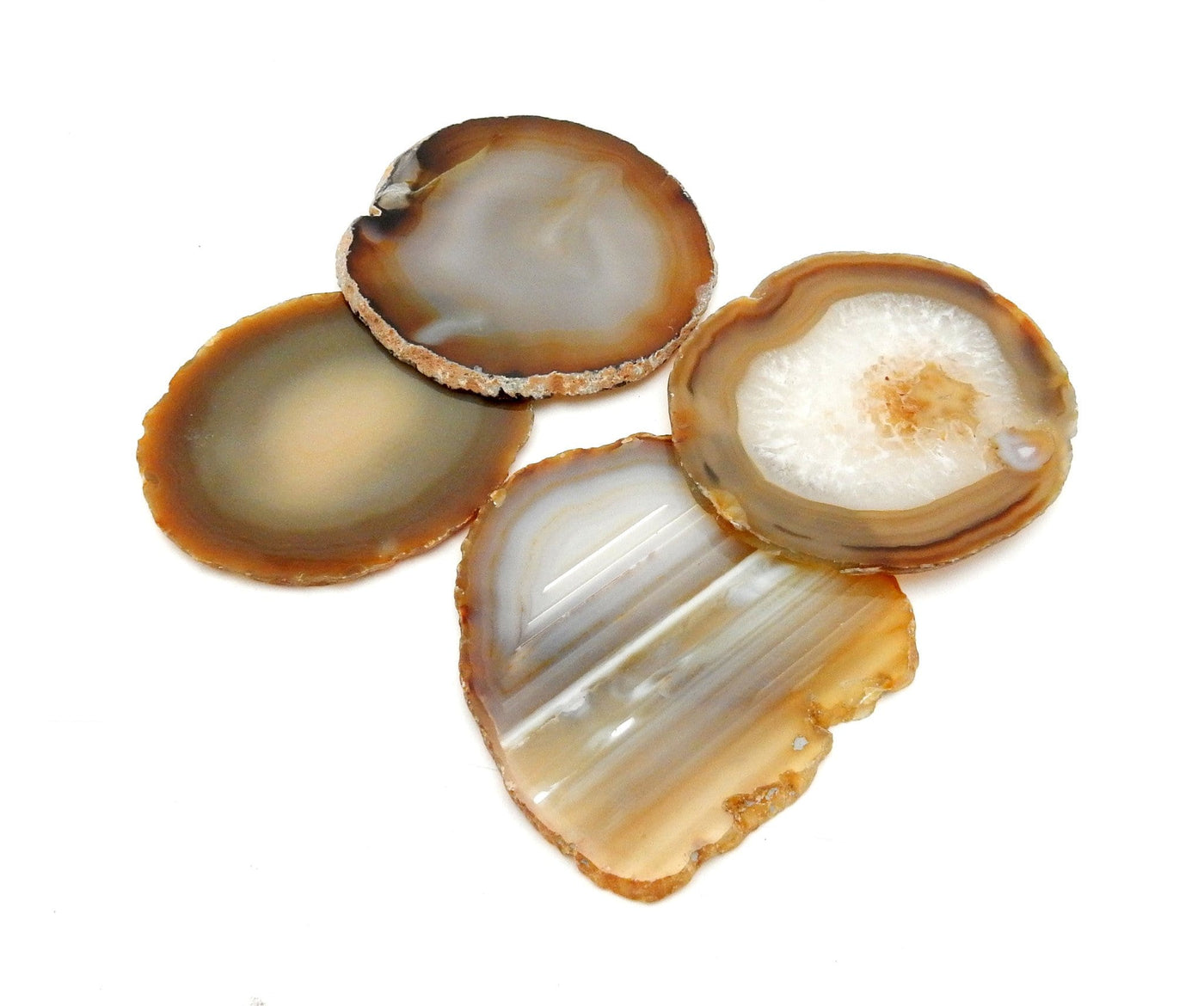 Natural Agate Slice - 4 on a table