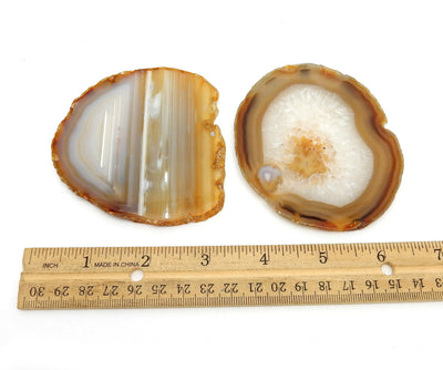 Natural Agate Slice - 2 by a ruler approx.3"