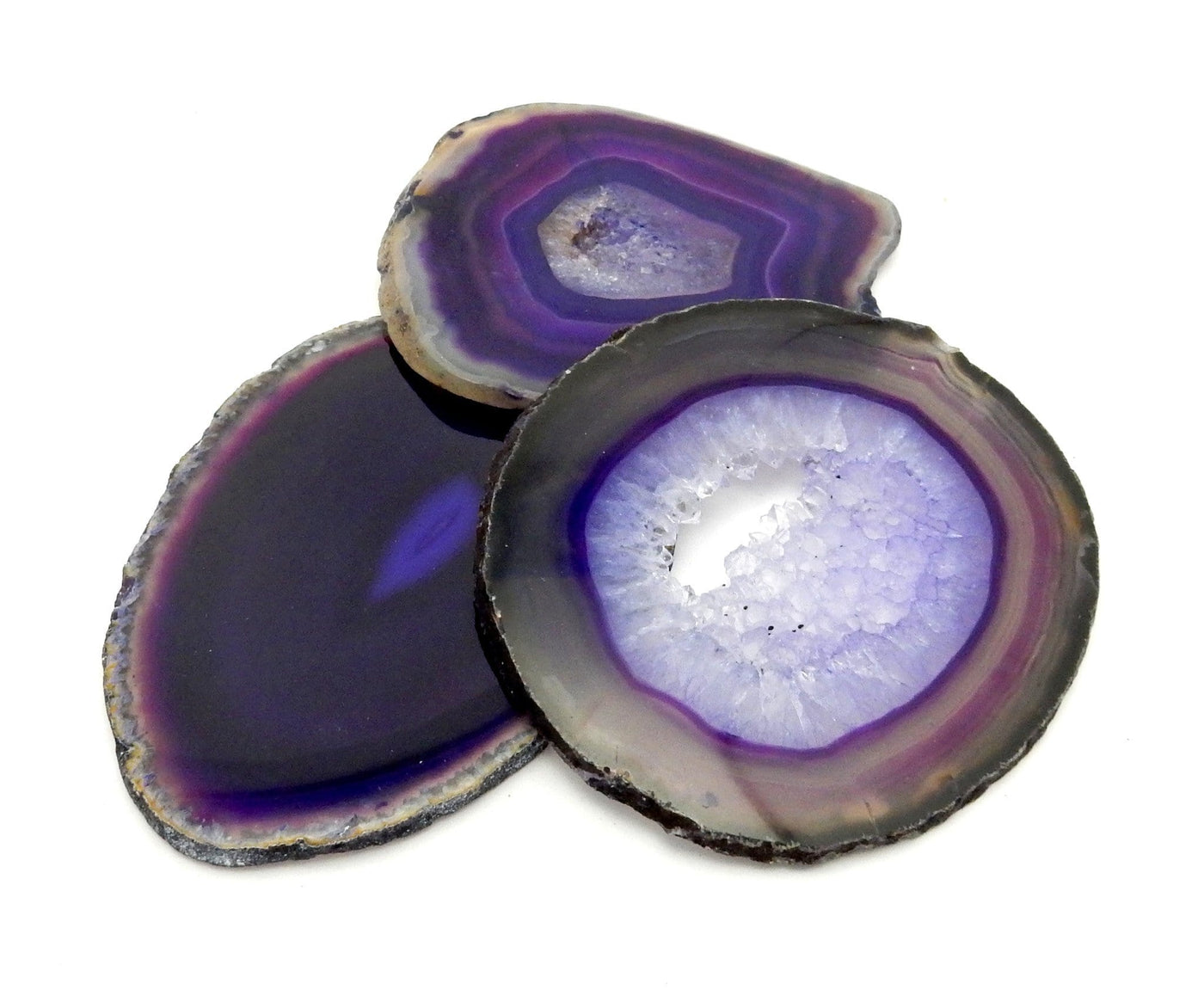 Agate Slices number 4  top view to show tone variations