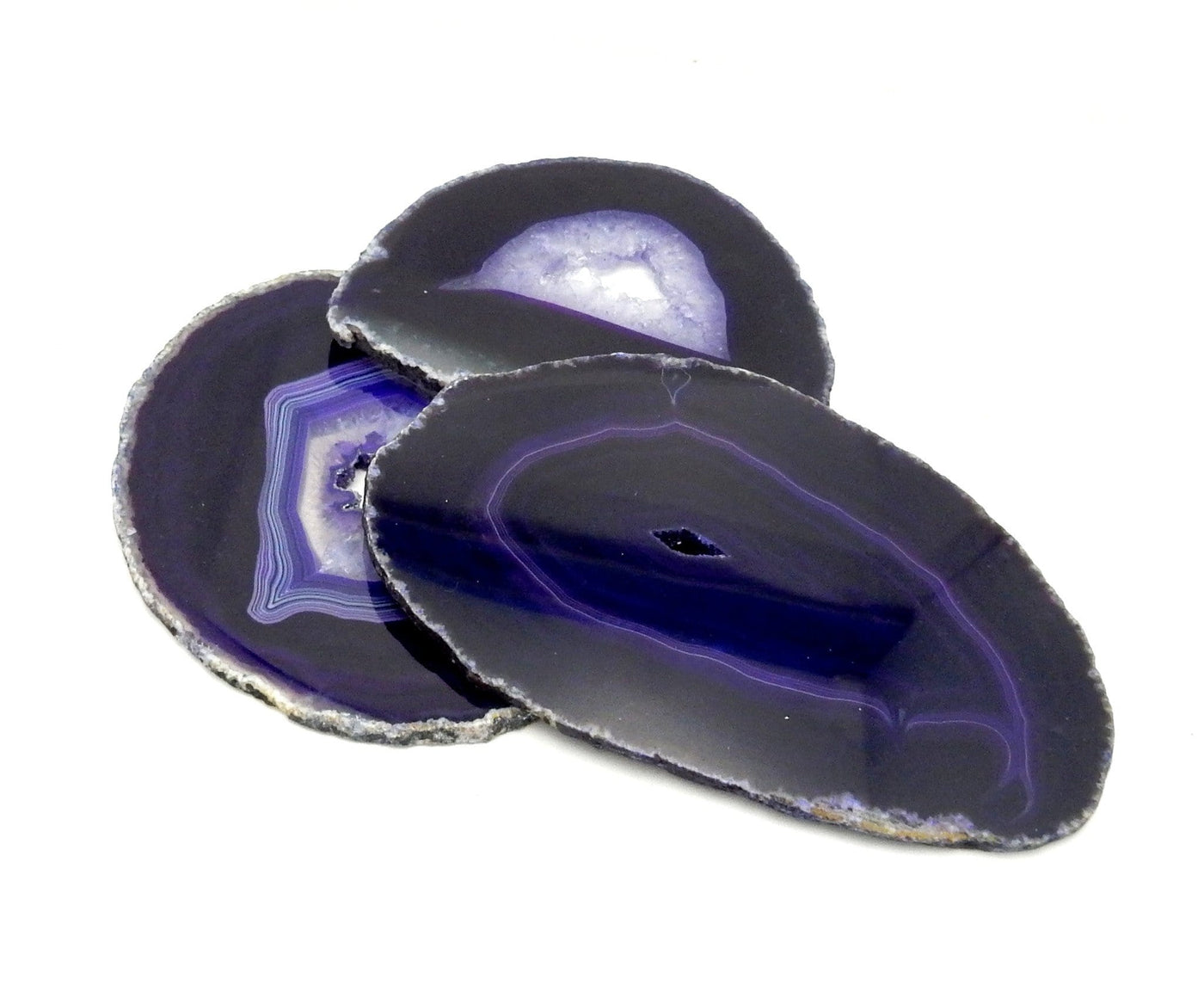 Purple Agate Slice - Agate Slices #5 size on a table