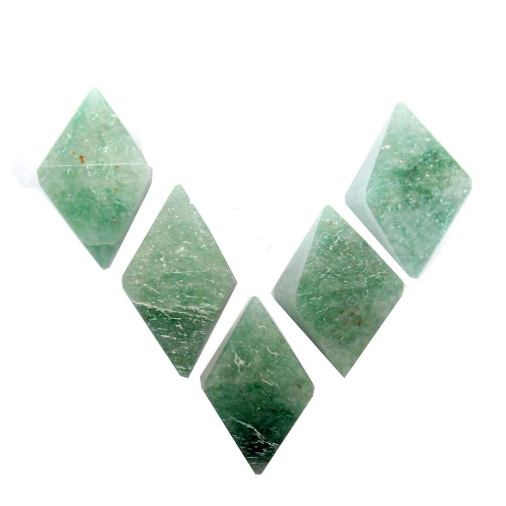 Picture of 5 amazonite Diamond shaped stone Points.