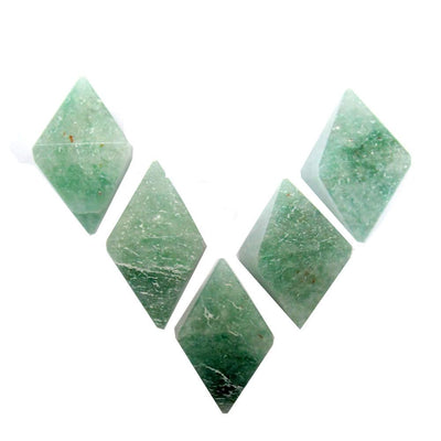 Picture of 5 amazonite Diamond shaped stone Points.