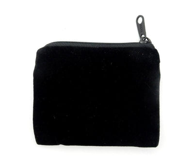 black velvet gemstone zipper carry bag