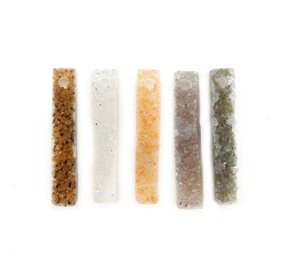 Beads - Druzy Bar Drilled - 5 colors in a row
