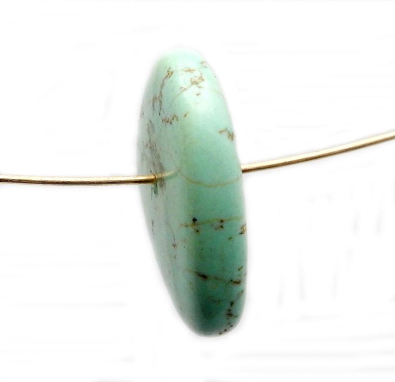 bead displayed on a wire 