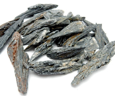 Black Kyanite - Lb Black Kyanite Blades Kyanite Fans From Brazil By Full Pound Or 1/2 Lb Healing Stone Specimen Minerals Chakra (OB7B5)