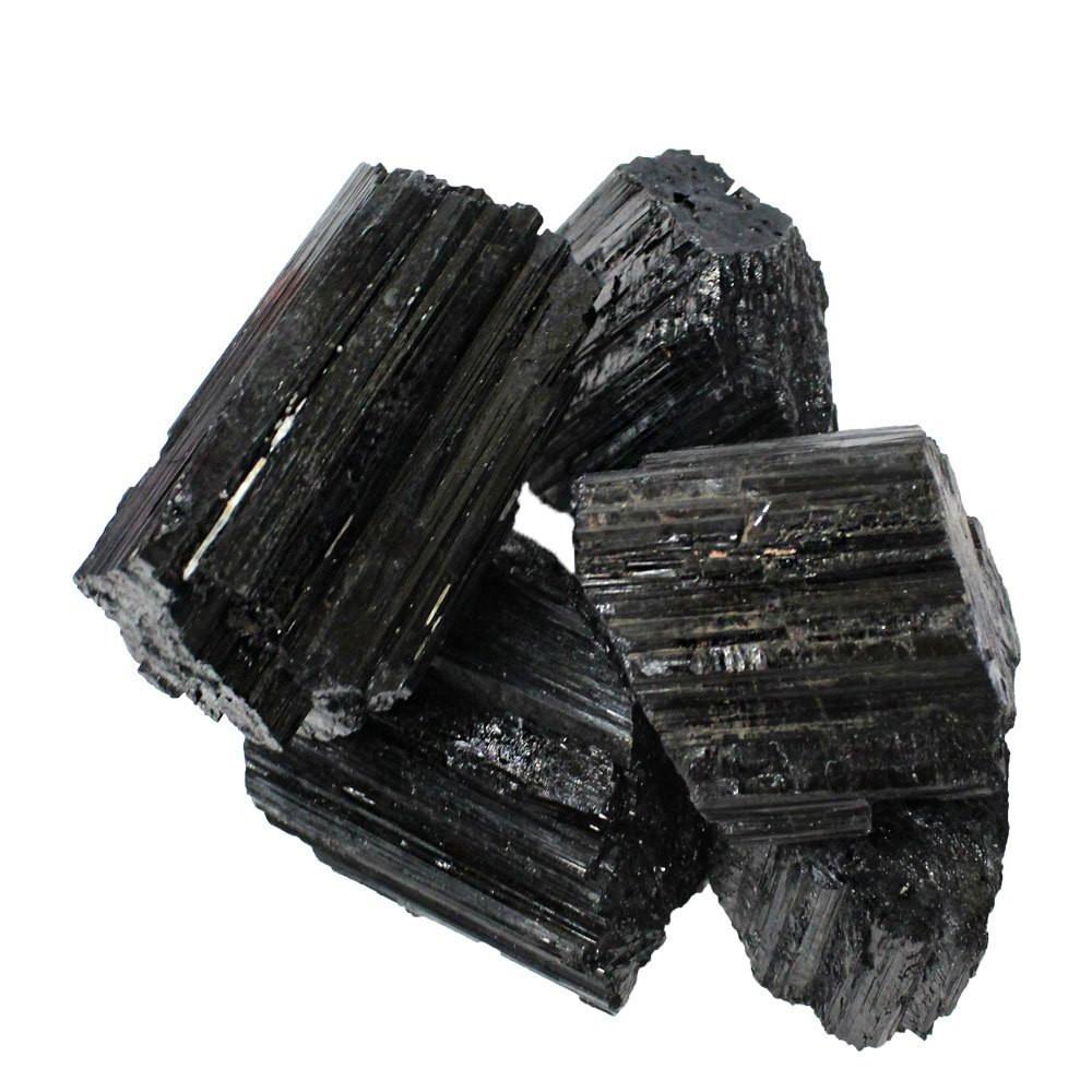 Black Tourmaline Chunk- Large  - 4 pieces  together