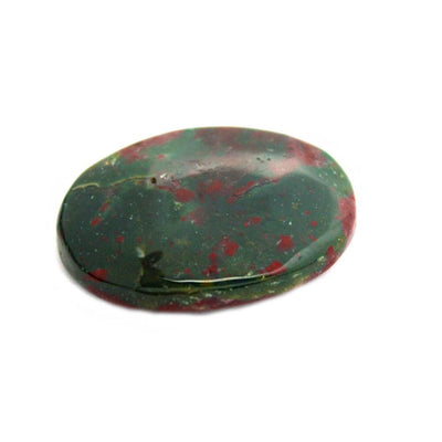 Blood Stone Worry Stone Slab  - a close up of one
