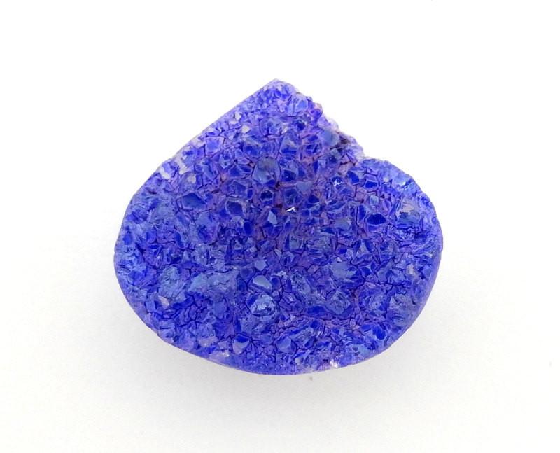 Blue Druzy Bead - Teardrop Druzy - Purple Teardrop Druzy Bead - Top Side Drilled Bead (RK22B3-01)