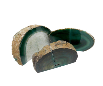 Green Agate Bookend taken from atop.