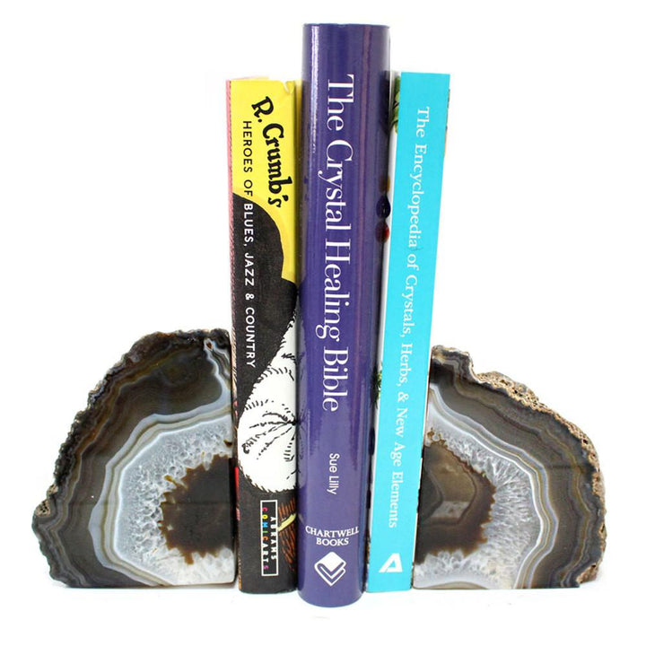 Geode Book end Natural Agate Bookend Pair - 1 to 3 lb - Geode