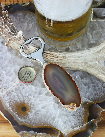 Natural Stone Bottle Opener - natural opener on a platter