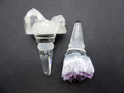 Bottle Stopper - Crystal Bottle Stopper - Gypsy Decor - Amethyst Wine Stopper- Crystal Quartz Collection - Feng Shui (RK119)