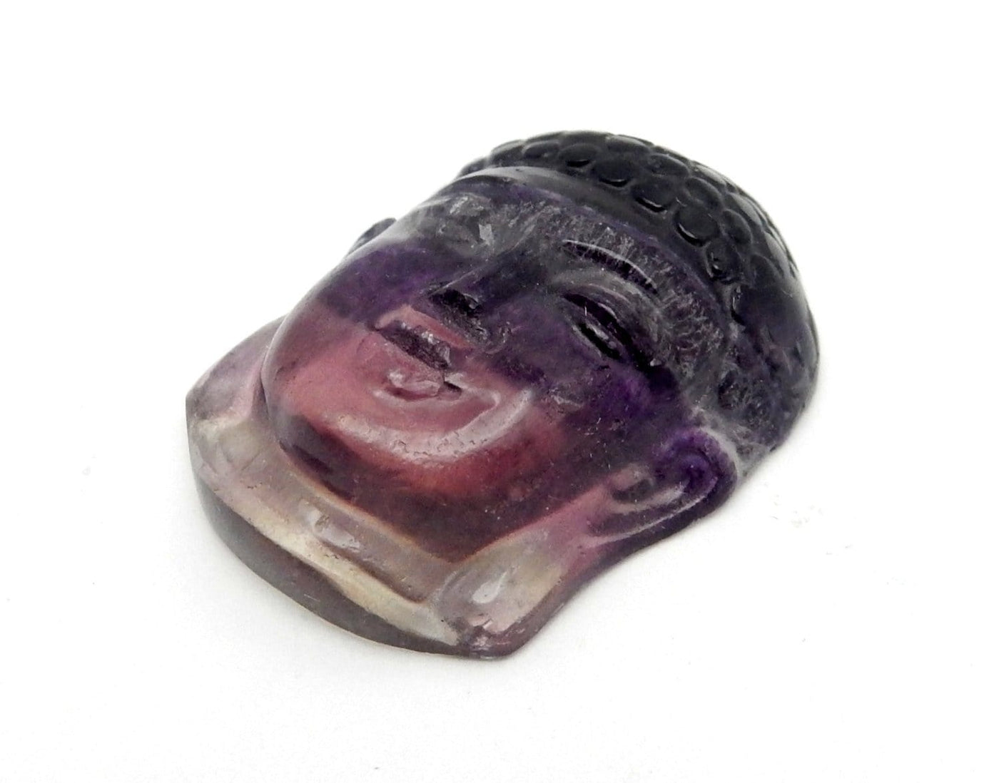 Buddha Cabochon Fluorite Buddah Head  - one side view