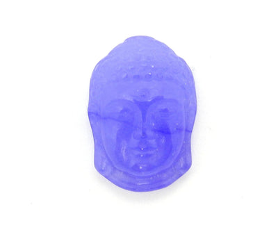 quartzite buddha head on white background