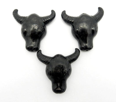 3 Bull Heads Top Center is Drilled For Wire Wrapping 
