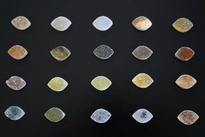 Natural Marquise Druzy Cabochon - 4 lines of 5