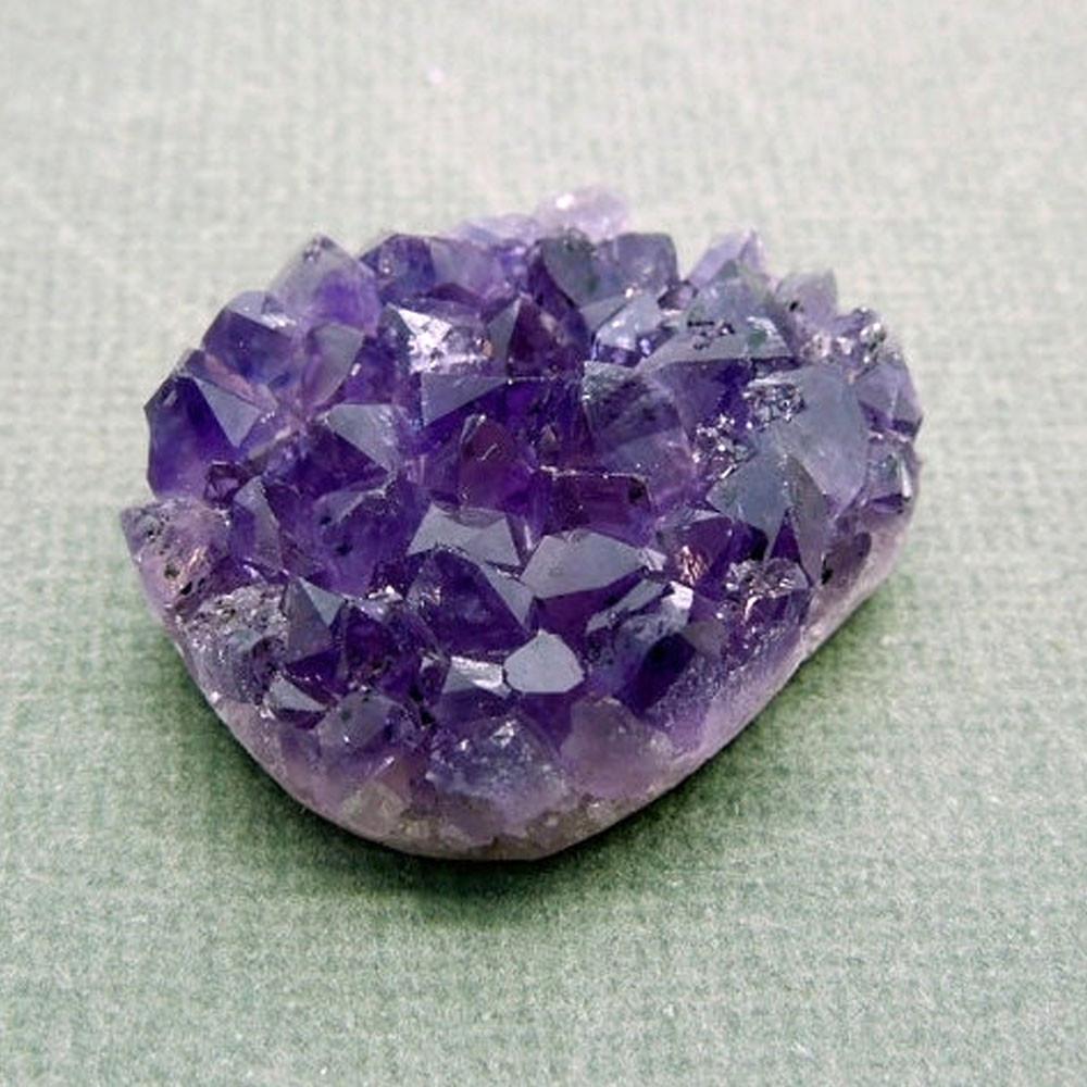 A closed view of the Flat Back Amethyst Cluster