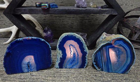 blue agate candle holders it up