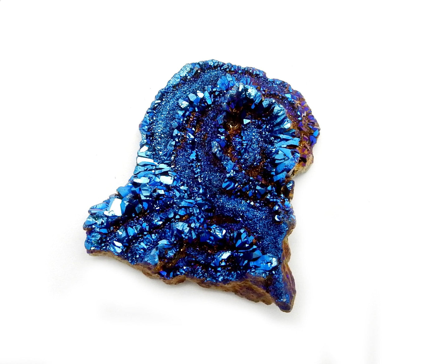 Galaxy Druzy Titanium Chalcedony Druzy - close up of blue one