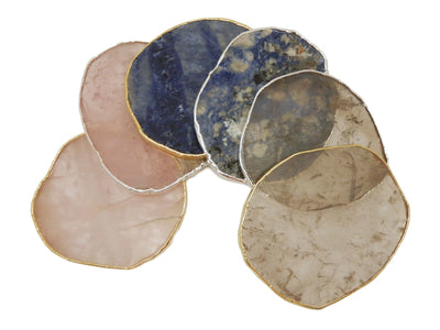 Stone Slices - Coaster Size shown fanned out on a table