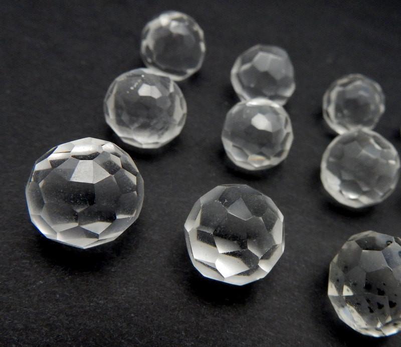 Crystal Quartz Spheres close up