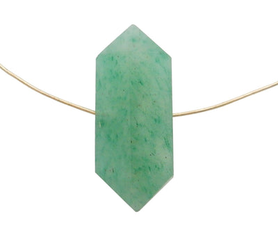Petite Aventurine Double Terminated Pencil Point  front view
