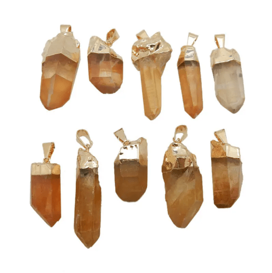 multiple pendants displayed to show the differences in the sizes and color shades