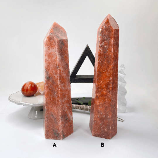 orchid calcite points come in option A or B 