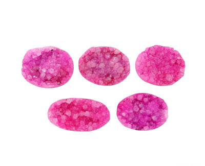 druzy beads on white background