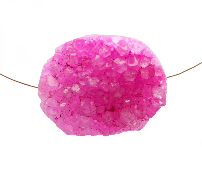 druzy beads on white background