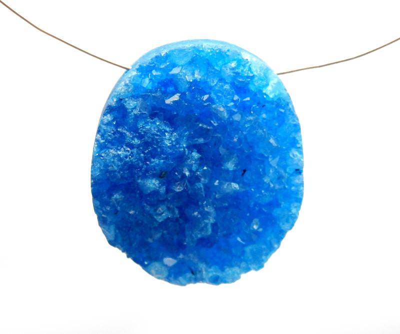 druzy beads on white background