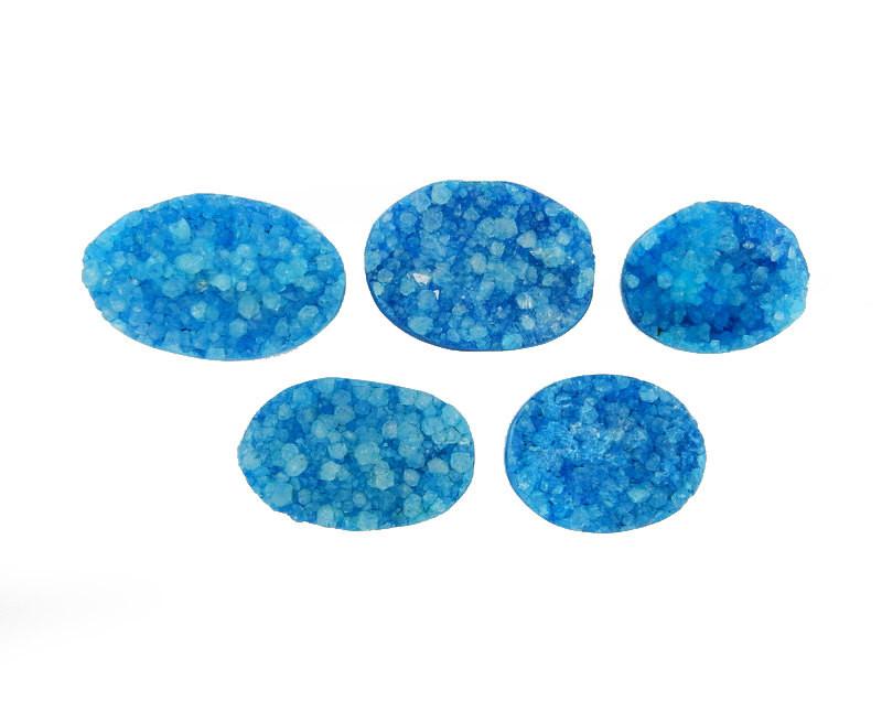 druzy beads on white background